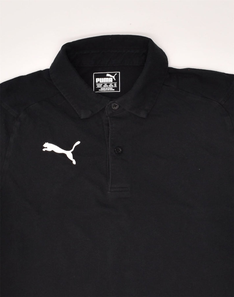 PUMA Mens Polo Shirt XS Black | Vintage Puma | Thrift | Second-Hand Puma | Used Clothing | Messina Hembry 