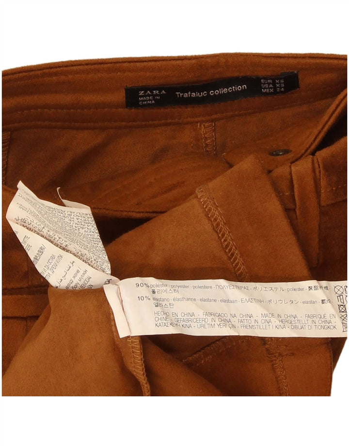 Zara Womens Trafaluc Mini Skirt XS W24 Brown Polyester