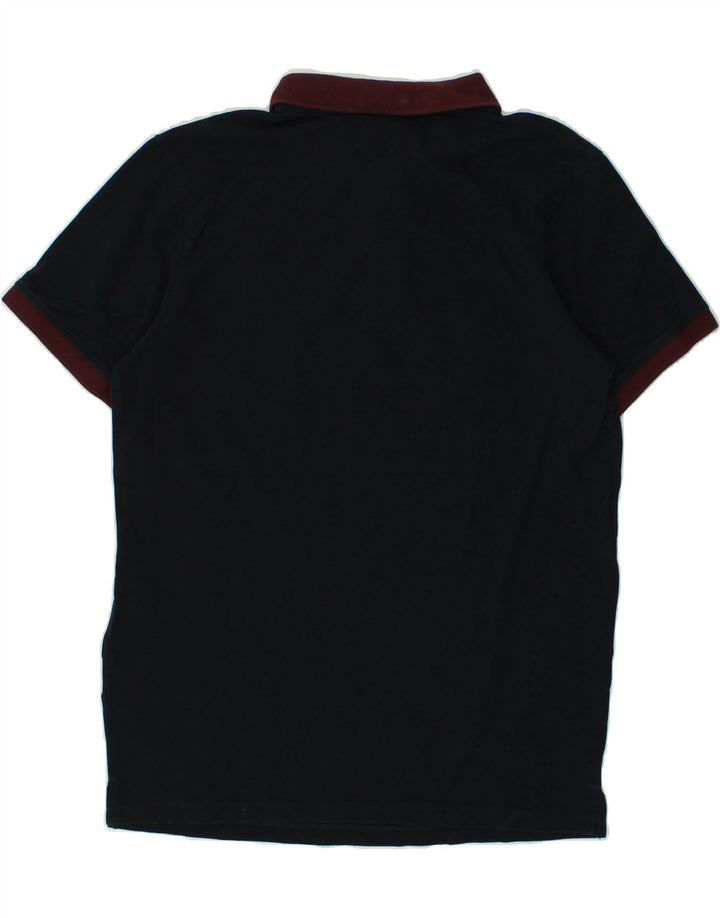 JACK & JONES Mens Polo Shirt Medium Navy Blue Cotton | Vintage Jack & Jones | Thrift | Second-Hand Jack & Jones | Used Clothing | Messina Hembry 