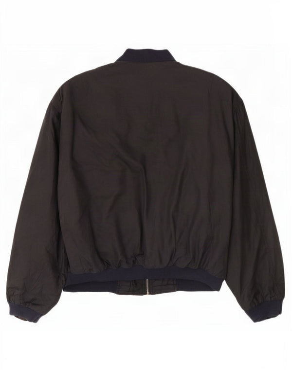 Marks & Spencer Mens St. Michael Bomber Jacket UK 42 XL Black Polyester