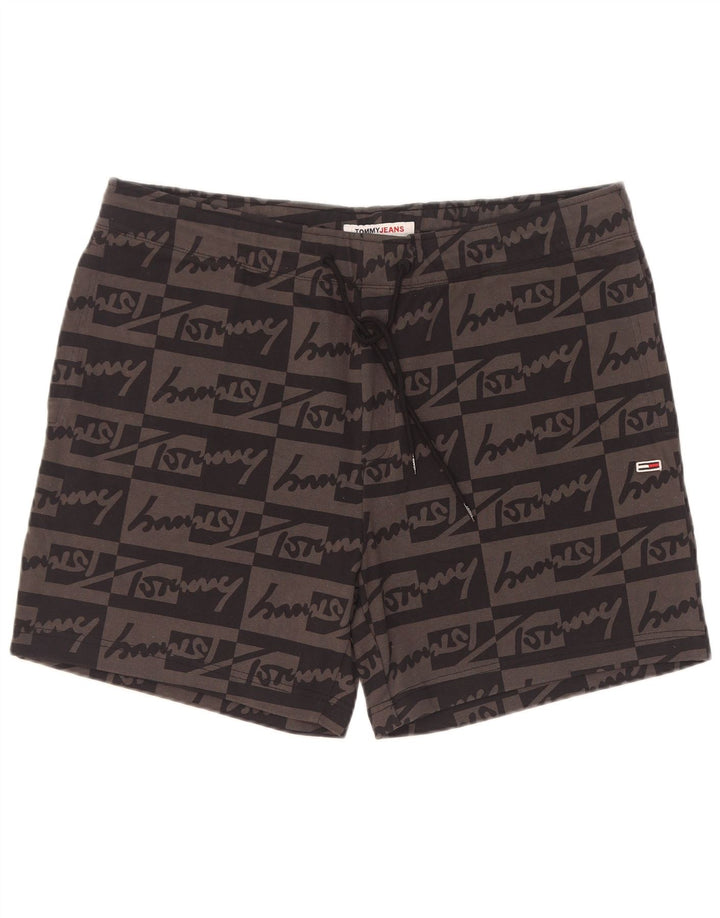 Tommy Hilfiger Mens Graphic Sport Shorts Large Grey Cotton