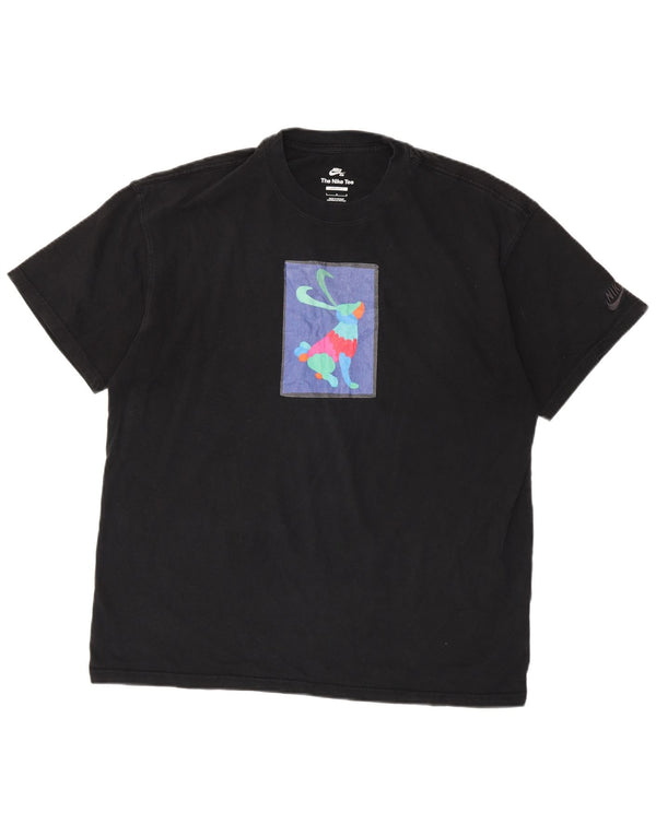 Nike Mens Loose Fit Graphic T-Shirt Top Large Black