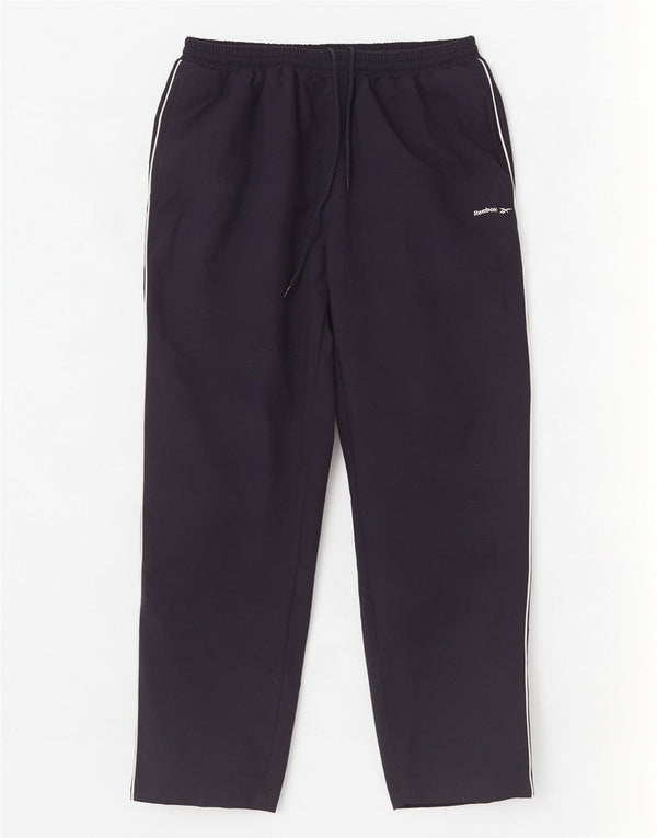 Reebok Mens Tracksuit Trousers XL Navy Blue Polyester