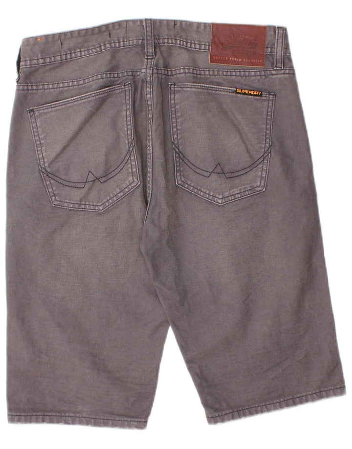 Superdry Mens Slim Denim Shorts W30 Medium Grey Cotton