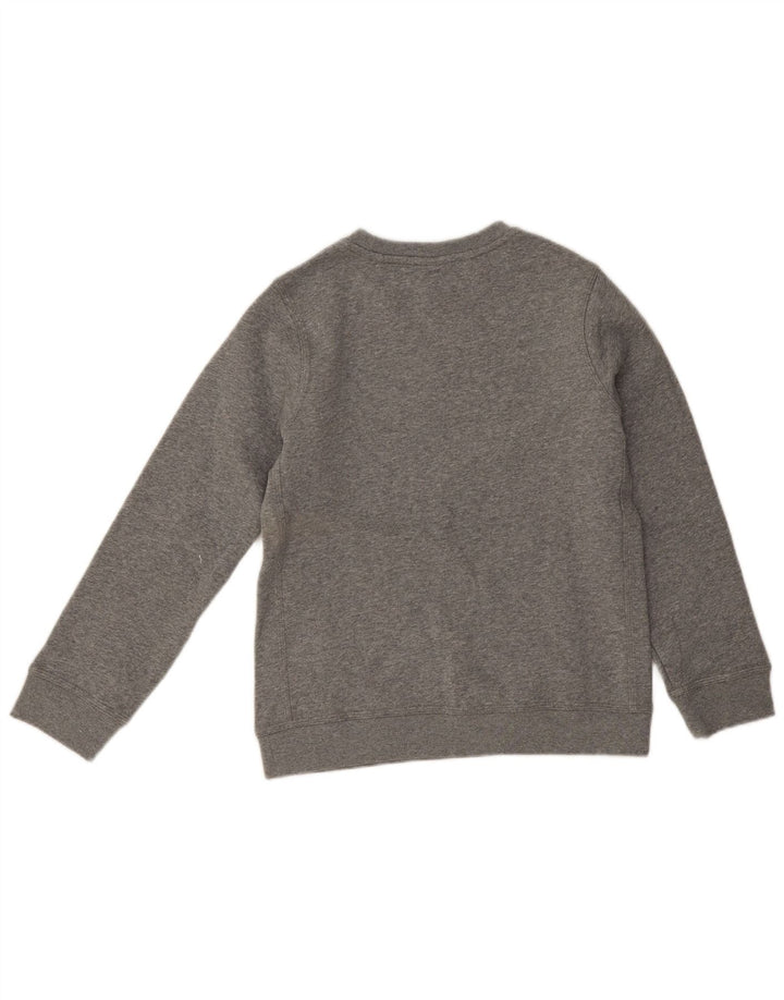 Nike Boys Graphic Sweatshirt Jumper 10-11 Years Medium Grey Flecked Cotton