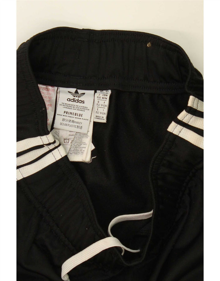 Adidas Boys Tracksuit Trousers Joggers 11-12 Years Black Polyester