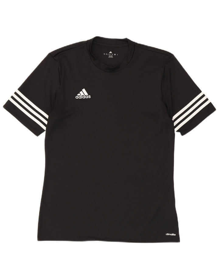 Adidas Mens Climalite T-Shirt Top Medium Black Polyester