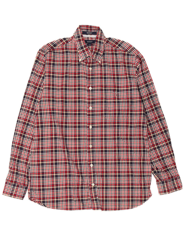 Gant Mens Regular Fit Flannel Shirt Medium Multicoloured Check Cotton