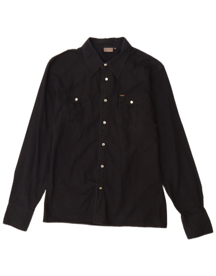 Lee Mens Shirt Medium Black Cotton