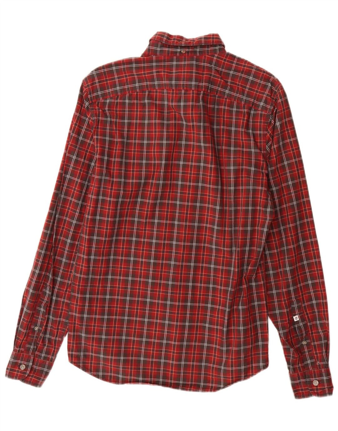 TIMBERLAND Mens Slim Fit Shirt Small Red Check Cotton