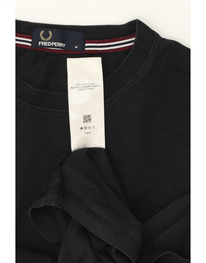 Fred Perry Mens T-Shirt Top Medium Black Cotton
