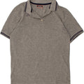 KAPPA Mens Polo Shirt Large Grey Flecked Cotton Vintage Kappa and Second-Hand Kappa from Messina Hembry 