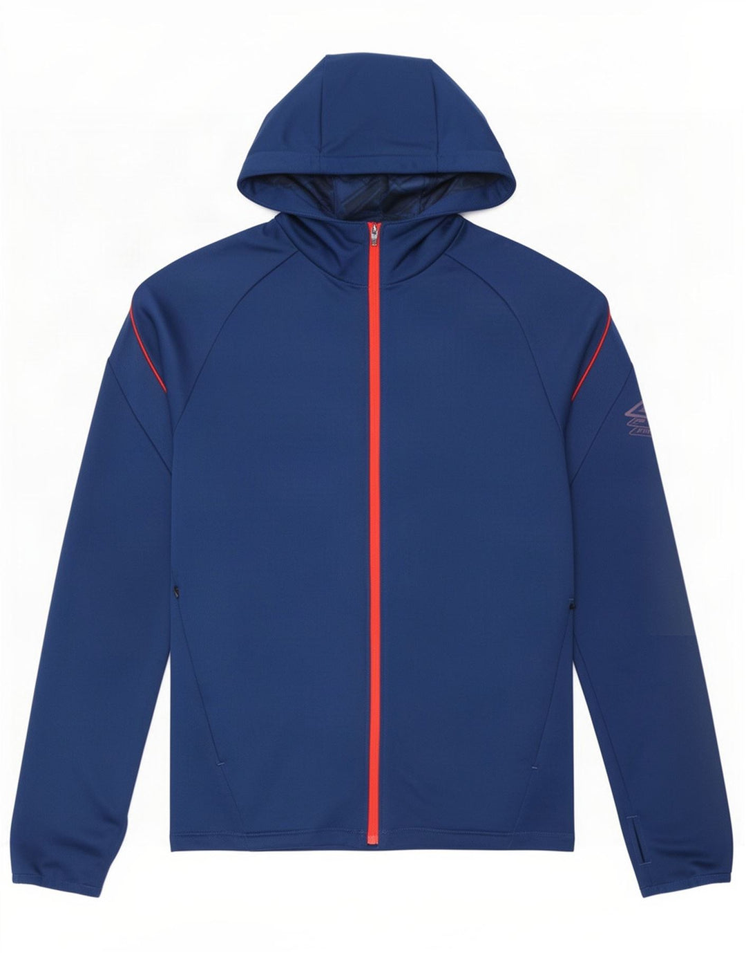 Umbro Mens Hooded Tracksuit Top Jacket Small Navy Blue Polyester