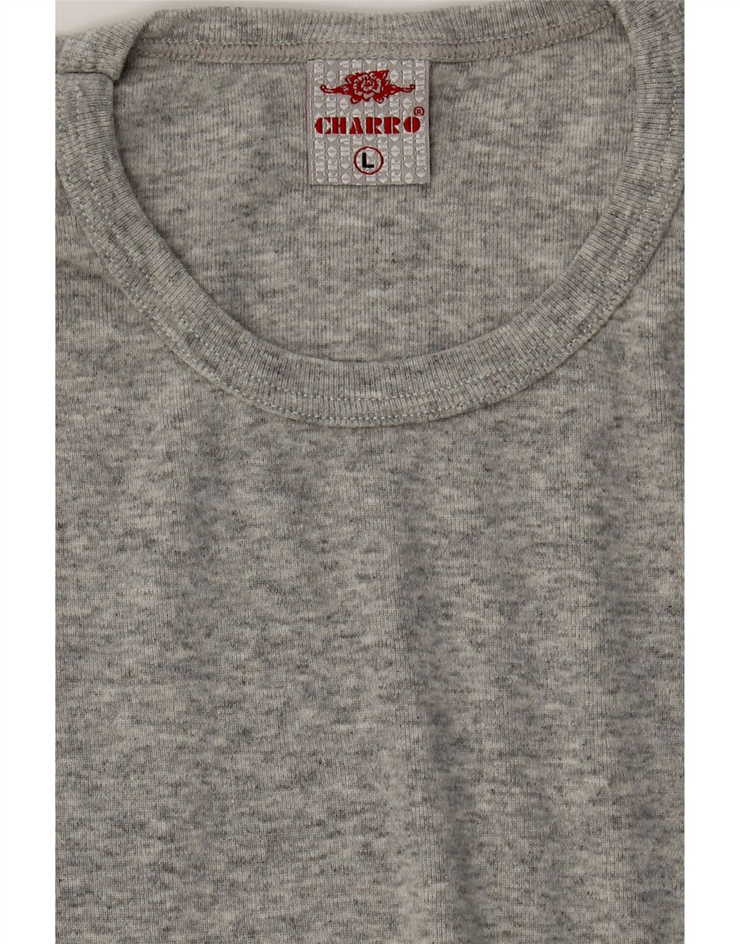 CHARRO Womens T-Shirt Top UK 14 Large Grey Cotton Vintage Charro and Second-Hand Charro from Messina Hembry 