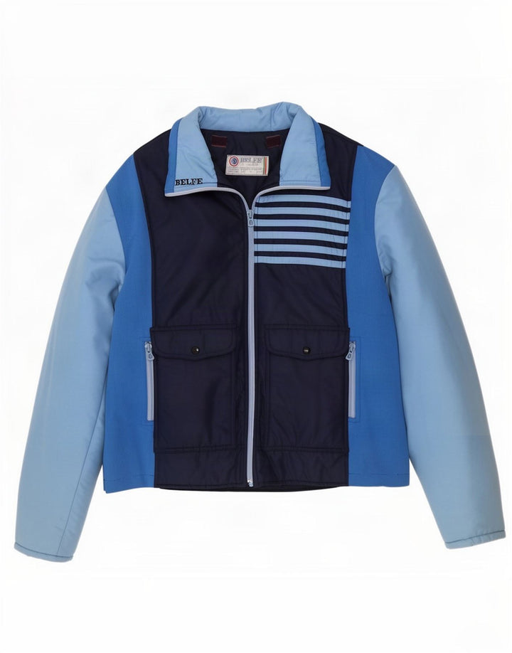 Belfe & Mens Padded Jacket IT 58 4XL Blue Colourblock