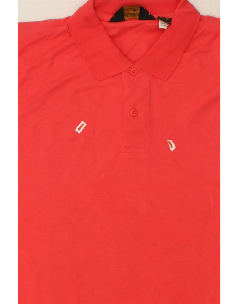 EDDIE BAUER Mens Tall Polo Shirt XL Red Cotton | Vintage Eddie Bauer | Thrift | Second-Hand Eddie Bauer | Used Clothing | Messina Hembry 