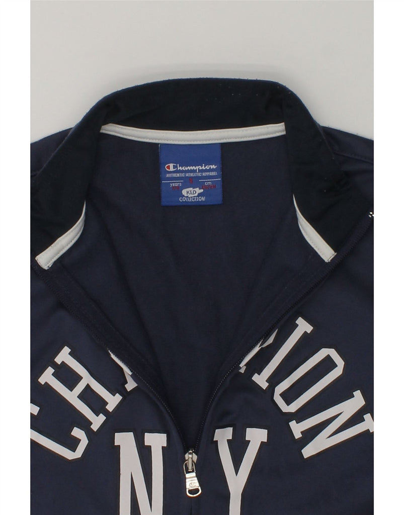 CHAMPION Girls Graphic Tracksuit Top Jacket 7-8 Years Small  Navy Blue | Vintage Champion | Thrift | Second-Hand Champion | Used Clothing | Messina Hembry 