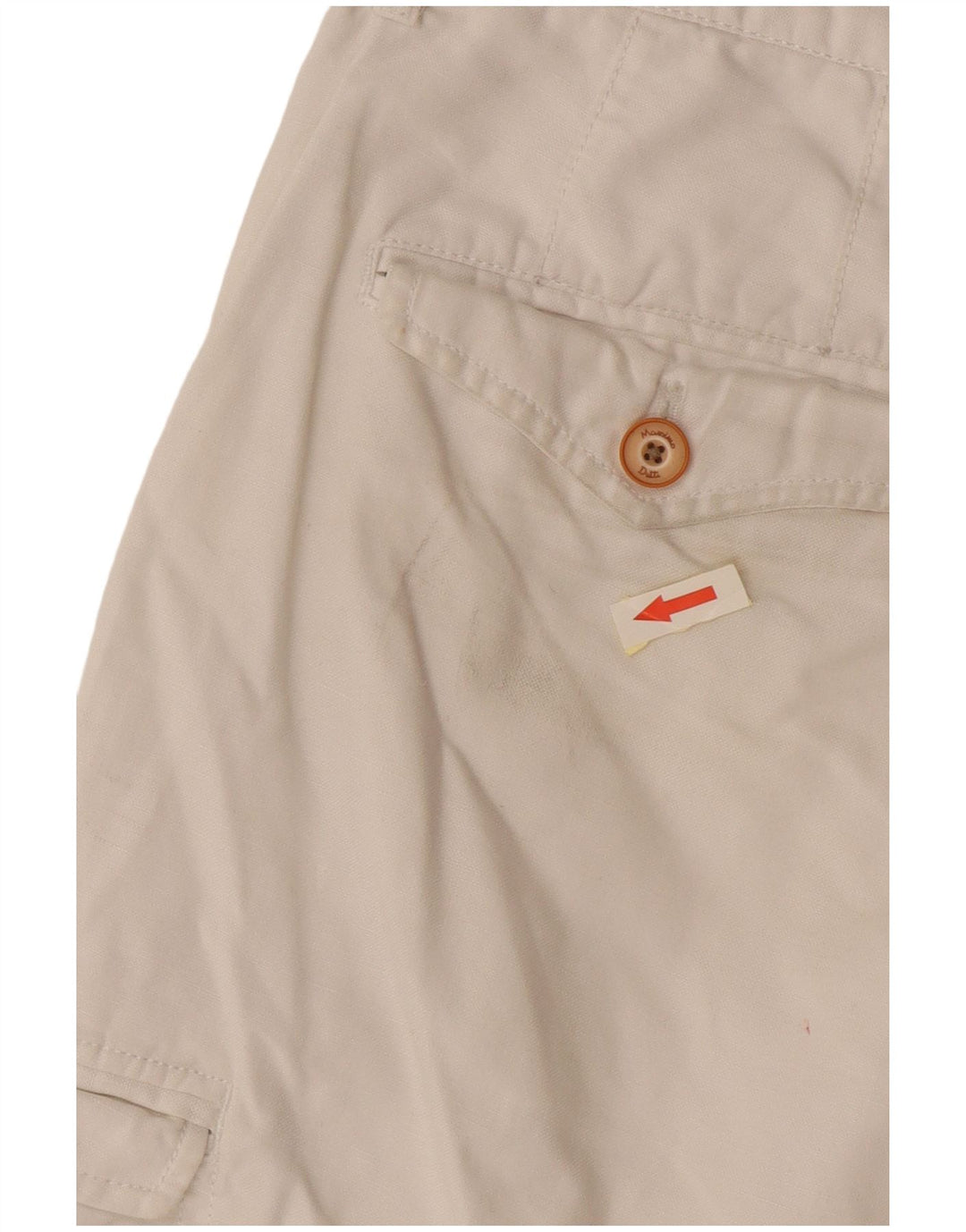 Massimo Dutti Mens Cargo Shorts EU 42 Large W32  White
