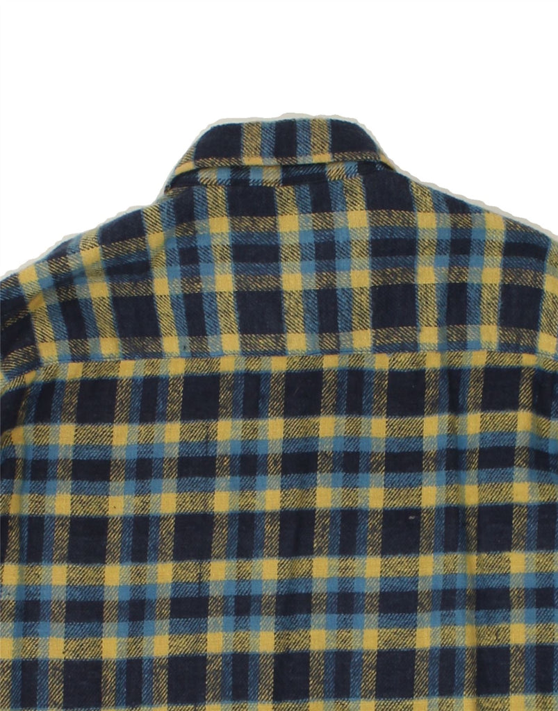 VINTAGE Mens Flannel Shirt XL Navy Blue Plaid Cotton Vintage Vintage and Second-Hand Vintage from Messina Hembry 