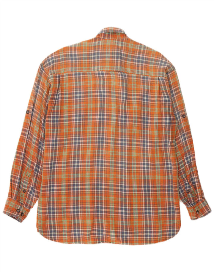 Camel Active Mens Flannel Shirt Medium Orange Check