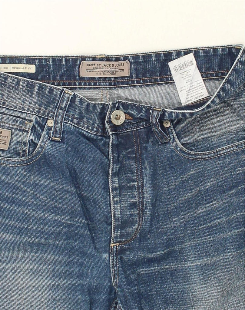 JACK & JONES Mens Regular Fit Straight Jeans W31 L32  Blue | Vintage Jack & Jones | Thrift | Second-Hand Jack & Jones | Used Clothing | Messina Hembry 