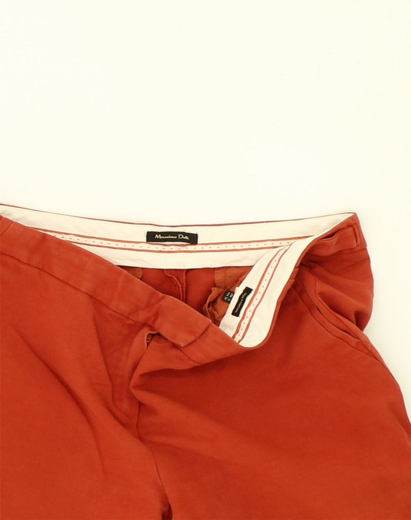 MASSIMO DUTTI Womens Tapered Chino Trousers US 10 Large W32 L28 Orange | Vintage Massimo Dutti | Thrift | Second-Hand Massimo Dutti | Used Clothing | Messina Hembry 