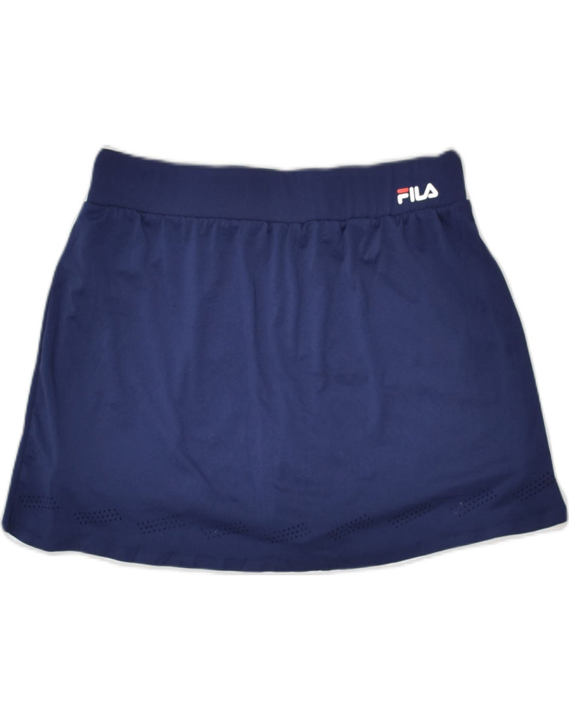 FILA Womens Skort UK 12 Medium Navy Blue Polyester | Vintage Fila | Thrift | Second-Hand Fila | Used Clothing | Messina Hembry 