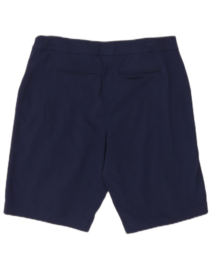 Izod Womens Chino Shorts US 12 Large W34 Navy Blue Rayon