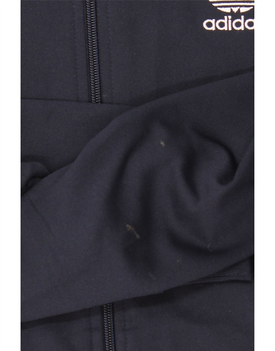 ADIDAS Boys Tracksuit Top Jacket 13-14 Years Navy Blue Colourblock