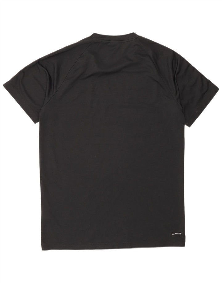 Adidas Mens Climalite T-Shirt Top Medium Black Polyester Sports