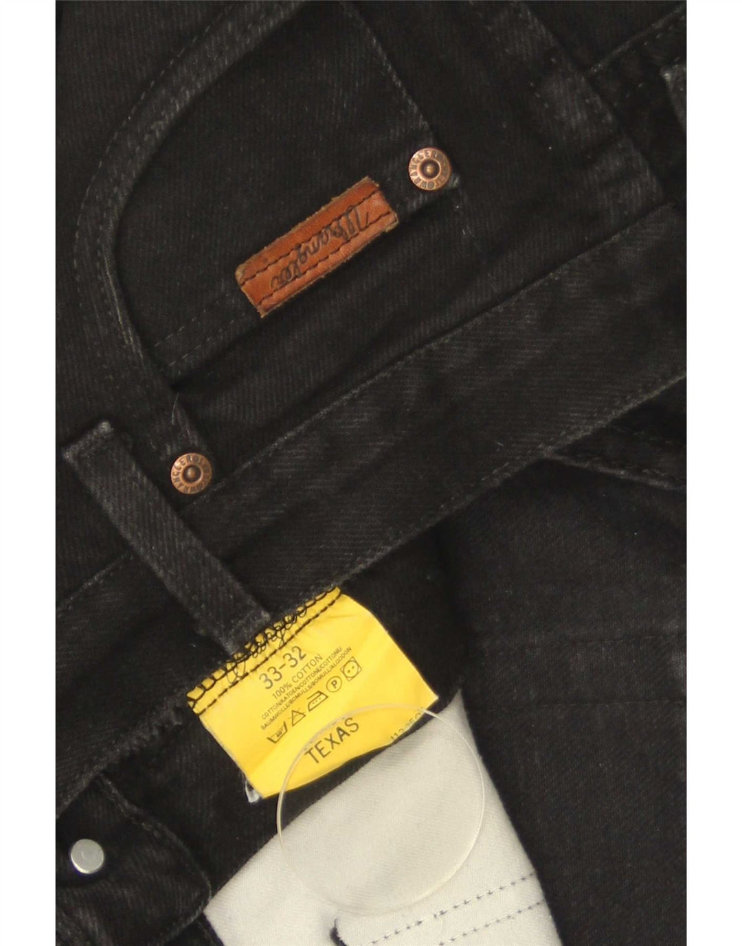 Wrangler Womens Texas Straight Jeans W33 L32 Black Cotton