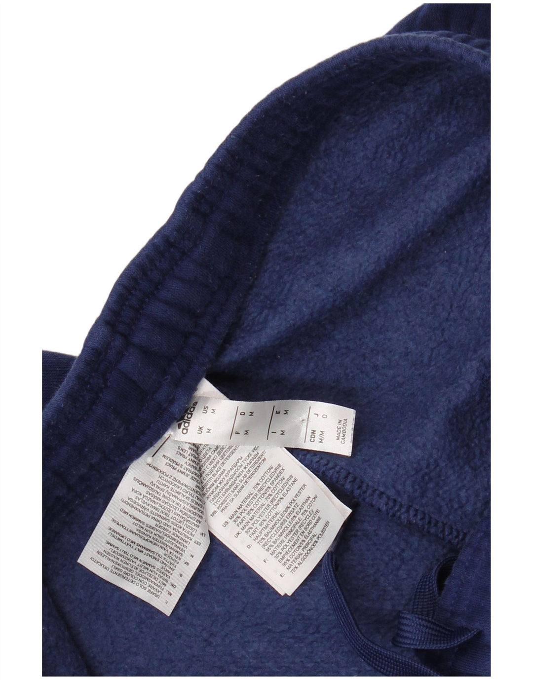 Adidas Mens Tracksuit Trousers Joggers Medium  Navy Blue Cotton