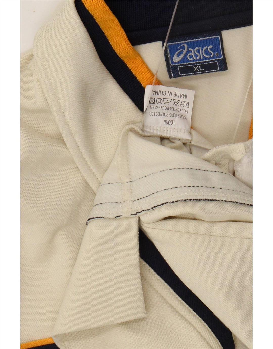 ASICS Mens Tracksuit Top Jacket XL White Colourblock Polyester