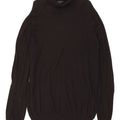 Zara Mens Roll Neck Jumper Sweater XL Black Viscose