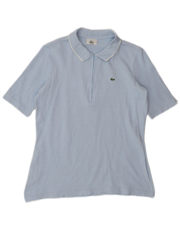 Lacoste Womens Polo Shirt Size 42 Large Blue Cotton