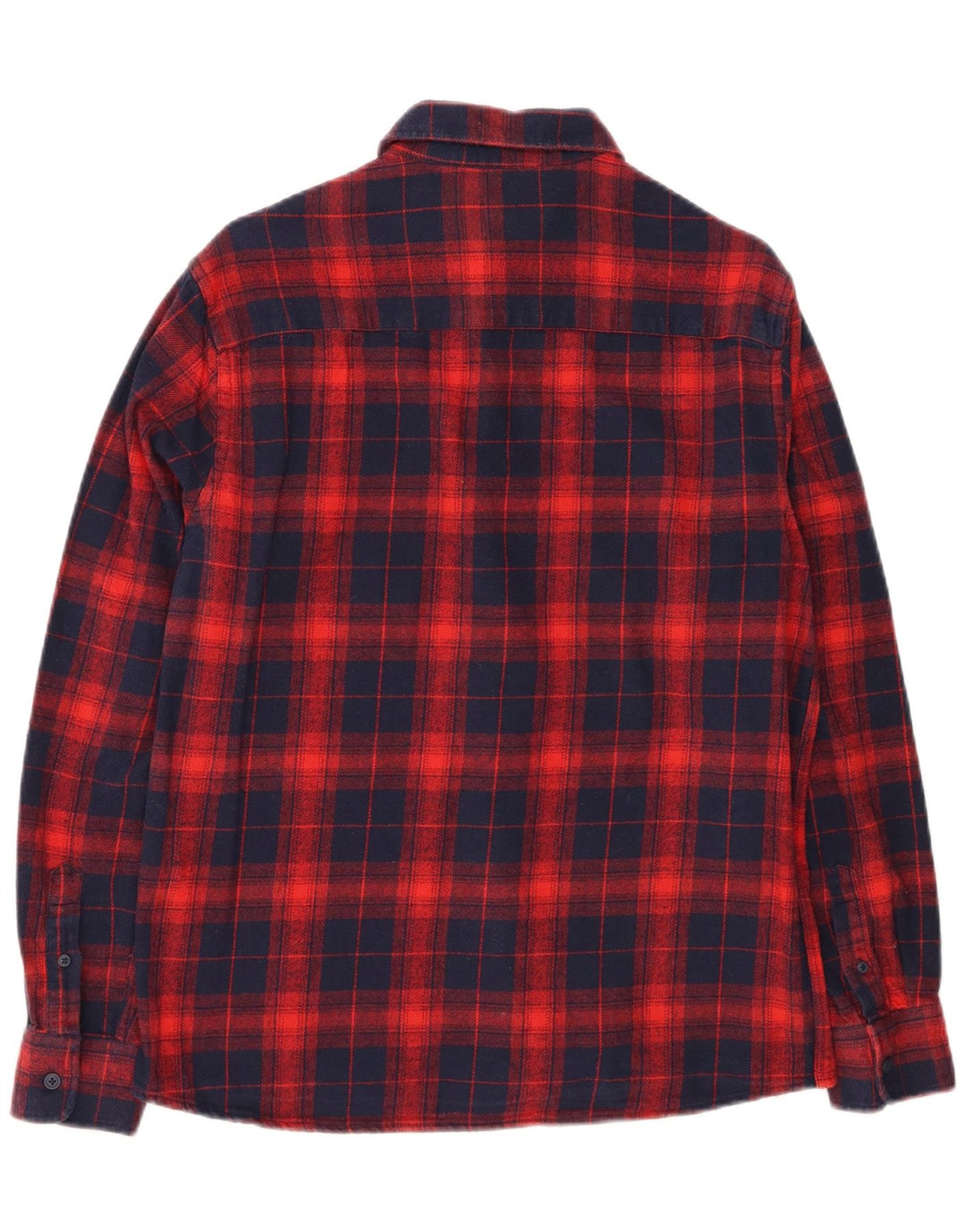 ZARA Mens Flannel Shirt Medium Red Check Cotton Vintage Zara and Second-Hand Zara from Messina Hembry 