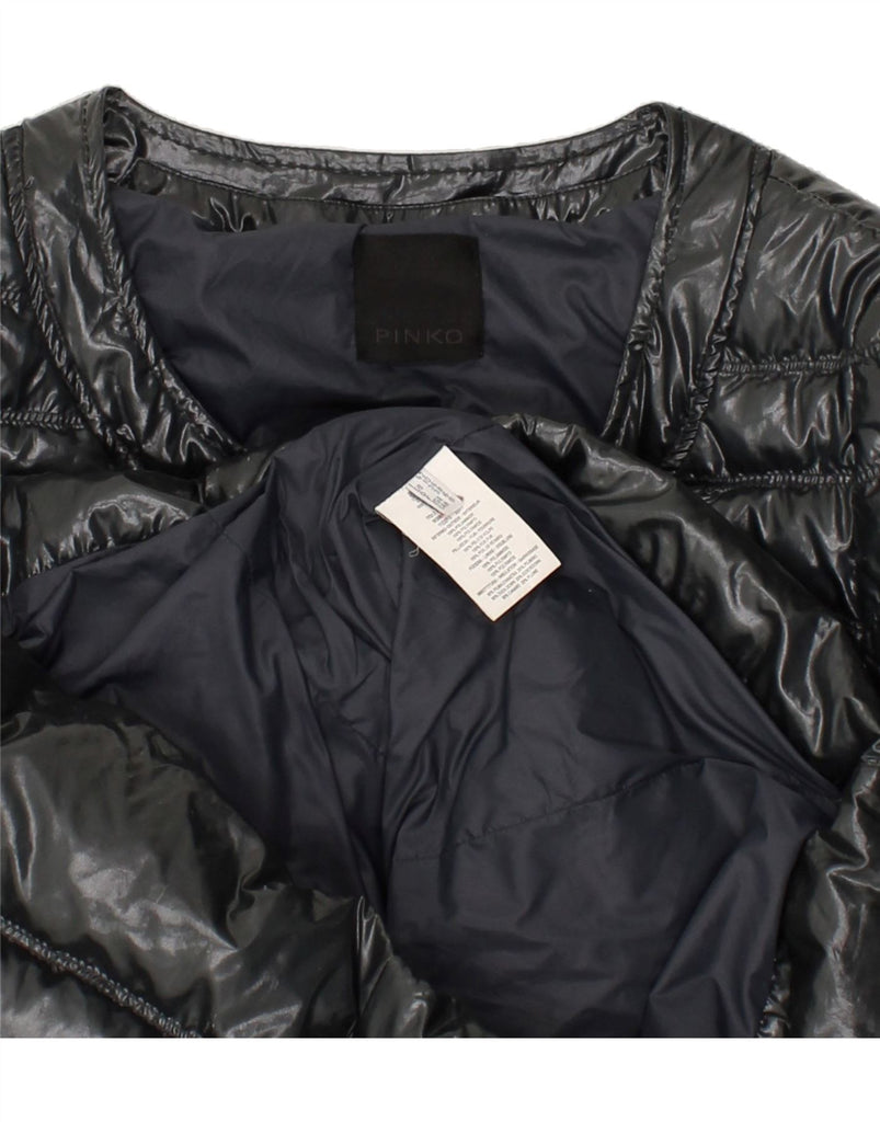 PINKO Womens Padded Jacket UK 10 Small Black Polyamide | Vintage Pinko | Thrift | Second-Hand Pinko | Used Clothing | Messina Hembry 