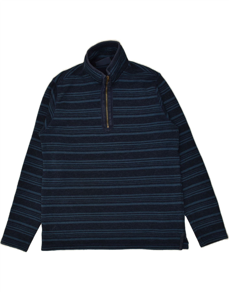 MOUNTAIN WAREHOUSE Mens Zip Neck Sweatshirt Jumper XL Navy Blue Striped | Vintage Mountain Warehouse | Thrift | Second-Hand Mountain Warehouse | Used Clothing | Messina Hembry 
