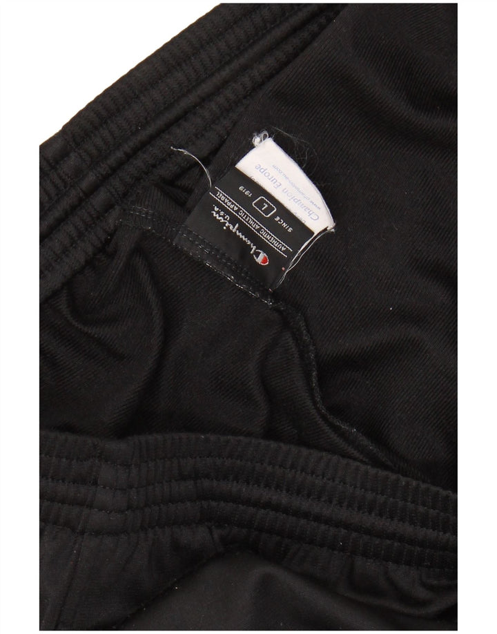 CHAMPION Mens Tracksuit Trousers Large  Black Polyester