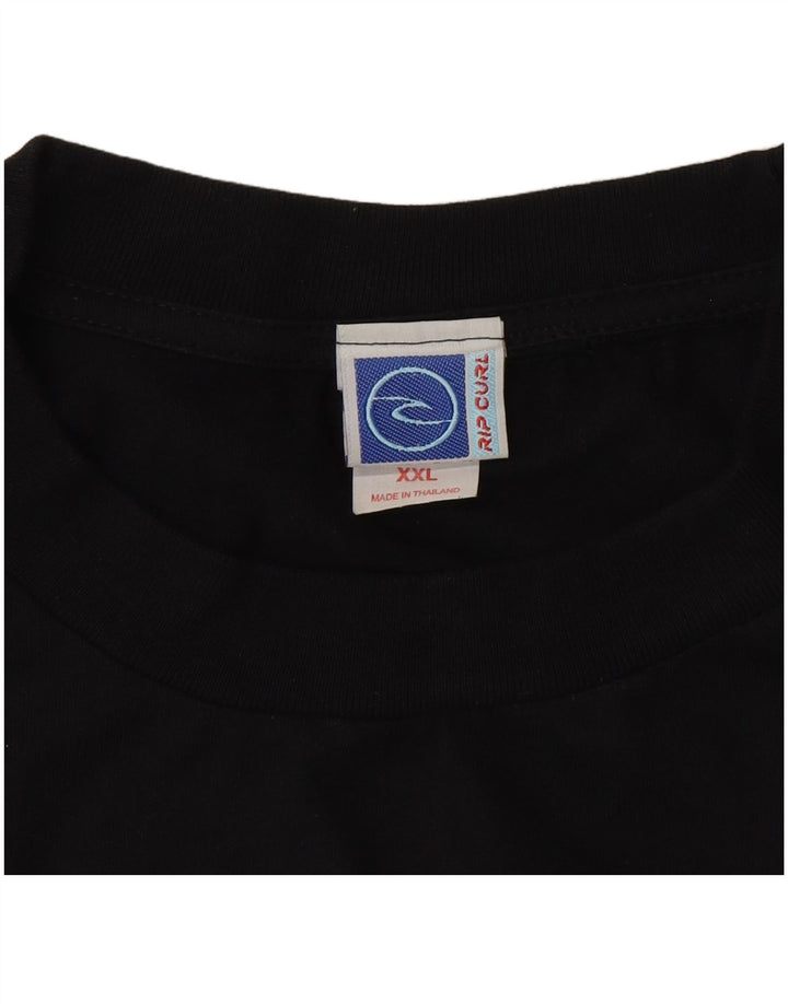 Rip Curl Mens Graphic T-Shirt Top 2XL Black Cotton
