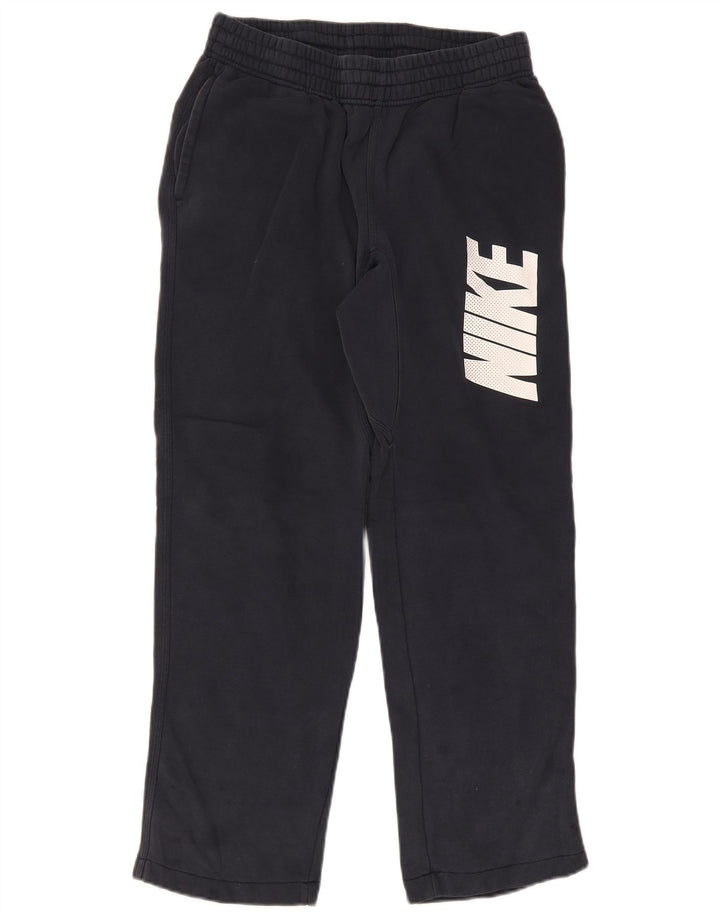 Nike Mens Graphic Tracksuit Trousers Medium Navy Blue Cotton
