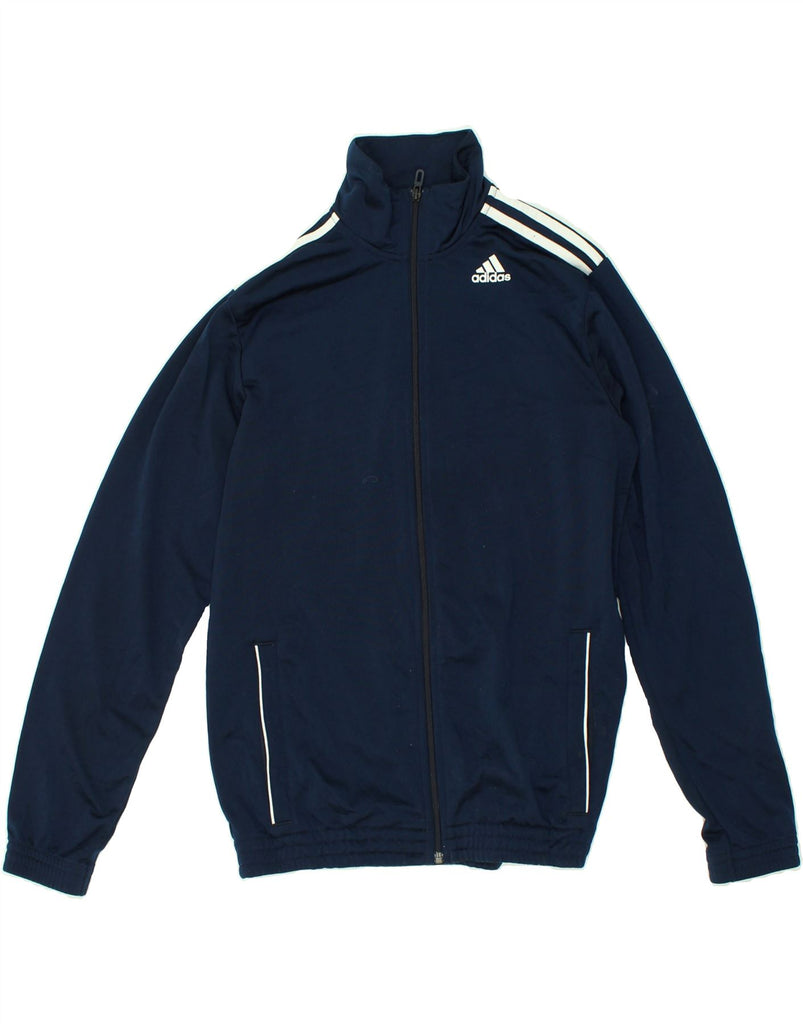 ADIDAS Mens Tracksuit Top Jacket UK 38/40 XL Navy Blue Polyester | Vintage Adidas | Thrift | Second-Hand Adidas | Used Clothing | Messina Hembry 