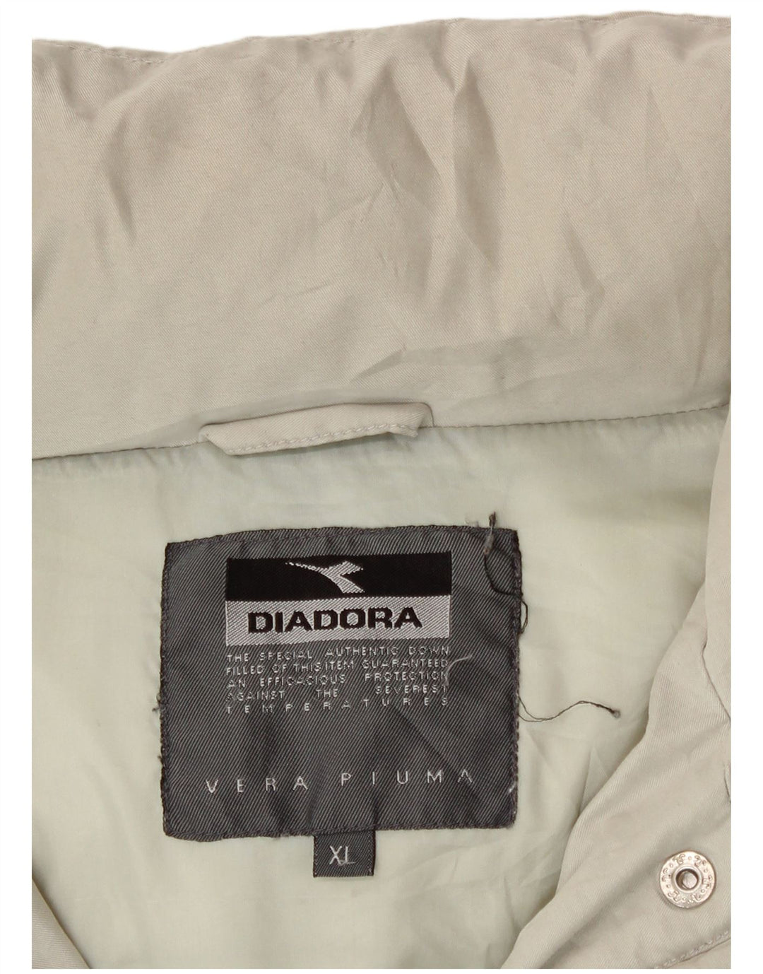 Diadora Womens Hooded Padded Coat UK 18 XL Beige Polyester