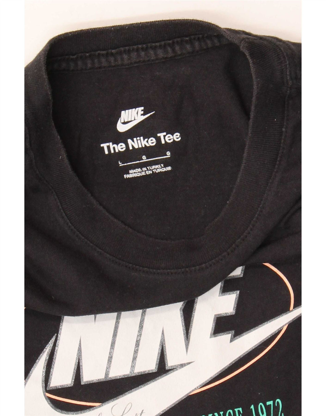 Nike Womens Graphic T-Shirt Top UK 14 Large Black