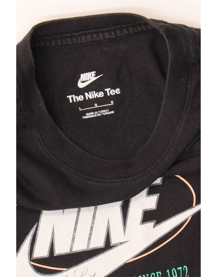 Nike Womens Graphic T-Shirt Top UK 14 Large Black