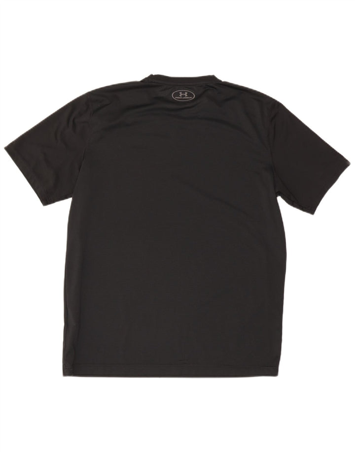 Under Armour Mens Heat Gear T-Shirt Top Large Black Polyester