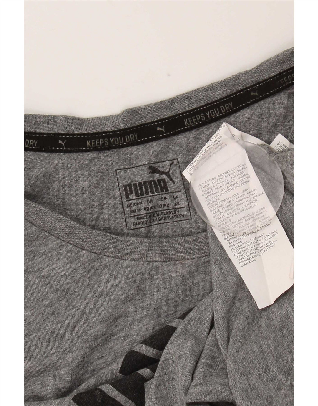 Puma Mens Graphic T-Shirt Top XS Grey Cotton