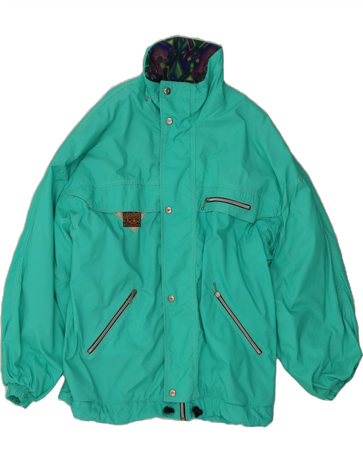 VINTAGE Mens Windbreaker Jacket IT 52 XL Turquoise Polyamide Vintage Vintage and Second-Hand Vintage from Messina Hembry 