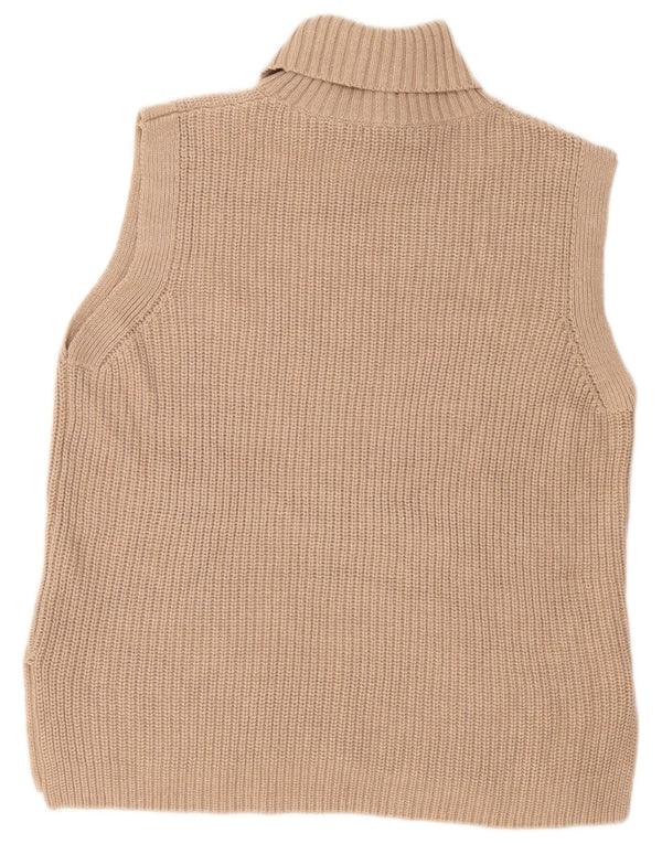 Marks & Spencer Womens Longline Oversized Vest Tank Top UK 10 Small Beige