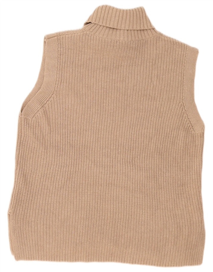 Marks & Spencer Womens Longline Oversized Vest Tank Top UK 10 Small Beige